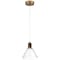 Access Lighting Port Nine Martini, Martini LED Pendant, Antique Brushed Brass Finish, Clear Glass 63140LEDD-ABB/CLR - alternate 1